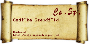 Csóka Szebáld névjegykártya